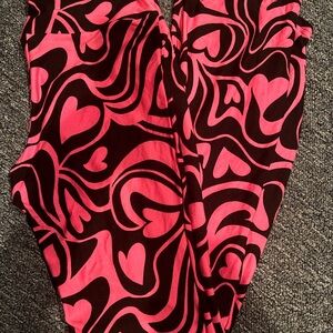 No Boundaries Pink and Black Leggings